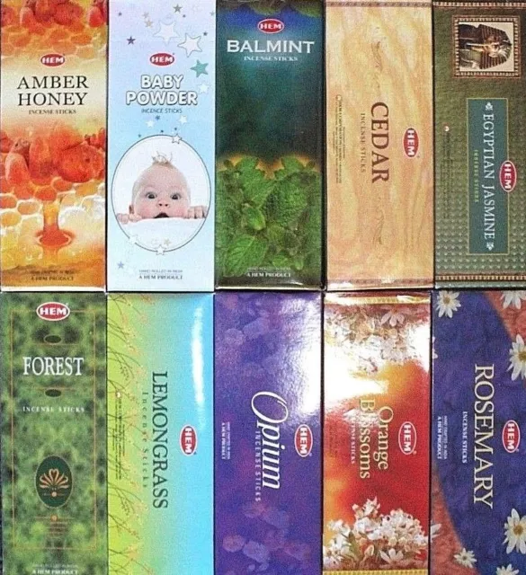 20 - 200 Sticks Incense CHOOSE SCENT or MIXED HEM HEX Bulk Floral Flower Insence