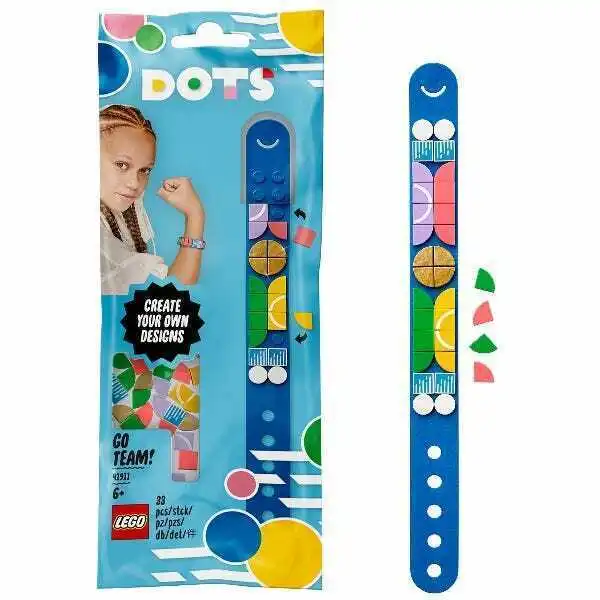 Set of 3 LEGO Dots Go Team Blue Girls Kids Bracelet 41911 Party Favors
