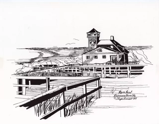 ART Print (1989) Inge Ameer  "RACE POINT Provincetown MA"