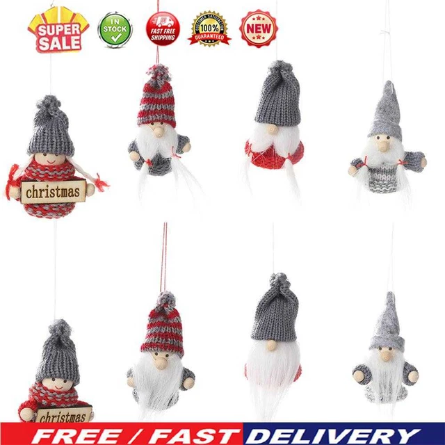 1pair Christmas Window Pendant Cartoon Hanging Backpack Pendant for Holiday Gift