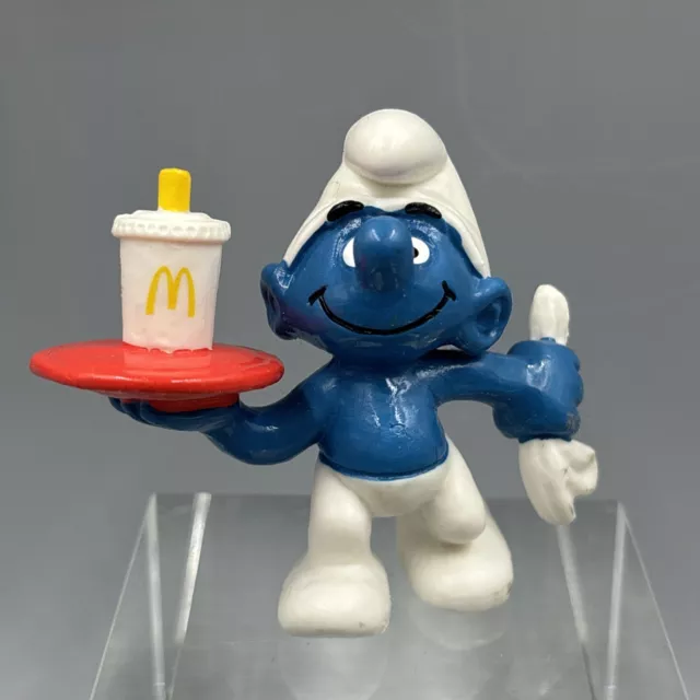 Smurf McDonald's Waiter Peyo 1996 Schleich No. 3 Collectible