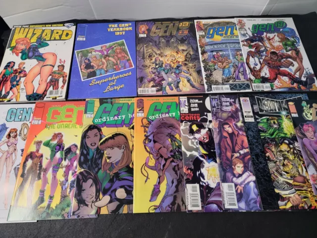 Gen 13   Lot Of 13   Ordinary Heroes #1,2  #1 Design Variant,  Gen-Zine  Vf+