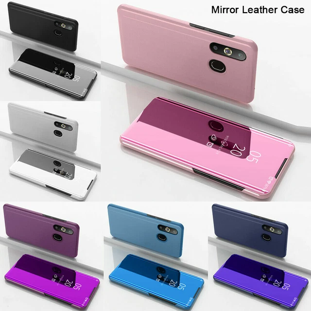 For Xiaomi Mi 9 SE Note 7 Case Luxury Smart View Mirror Leather Flip Stand Cover