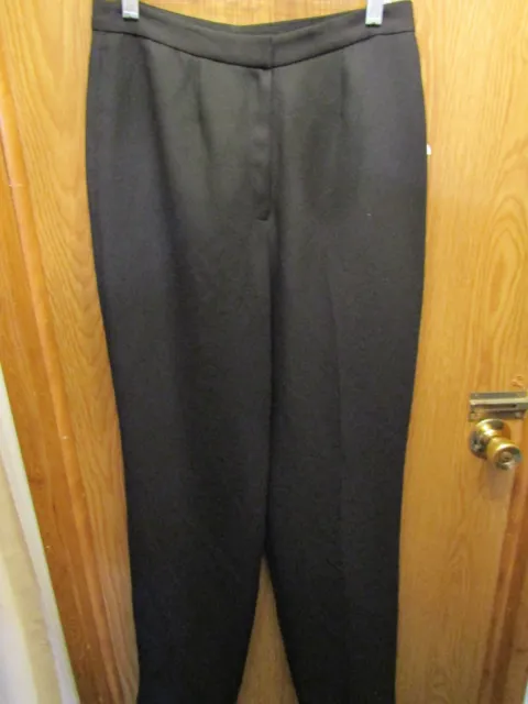 Nwt Womens Kasper A.s.l. Lined Black Dress Pants Sz 8 Inseam 31" Waist Flat 14"