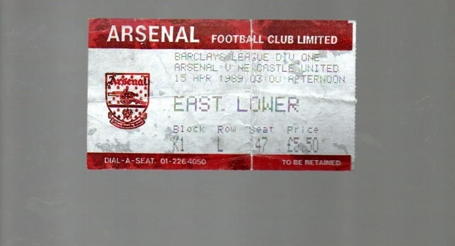 Ticket De Match Newcastle United Vs Rotherham United – FA Cup Replay, 3 Février 1993