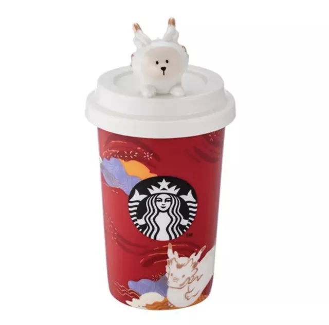 STARBUCKS DRAGON RED Canister Chinese New Year 2024 Zodiac Animal