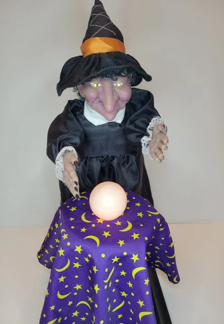 VINTAGE GEMMY FORTUNE Teller Witch Animatronic Halloween Factory 