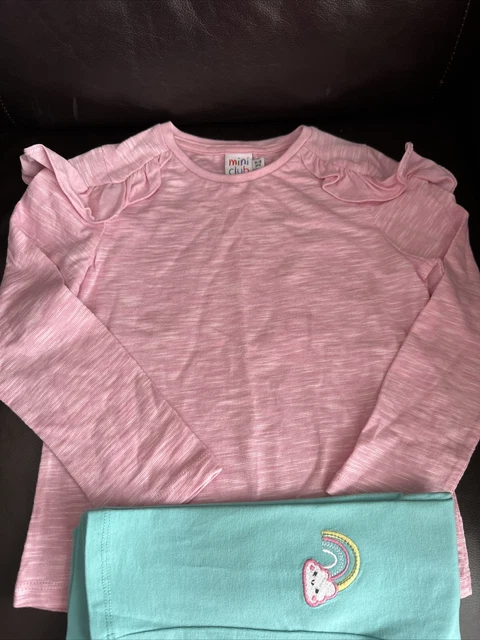BRAND NEW Girls Outfit Set Age 2-3 Years T-shirt Top Leggings Boots Mini Club