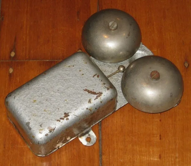 Phone Ringer Bell Box - Telephone - Steel - Industrial - Vintage - GC