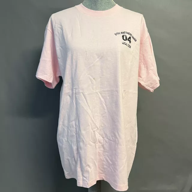 Dave Matthews Band Pink 04 Local Crew Concert Tee T-Shirt FOTL Heavy Size L