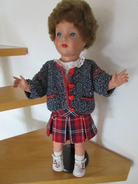  Emaso Puppe 55 cm gut erhalten von 1958. Glieder, Kopf u. Augen beweglich. 2