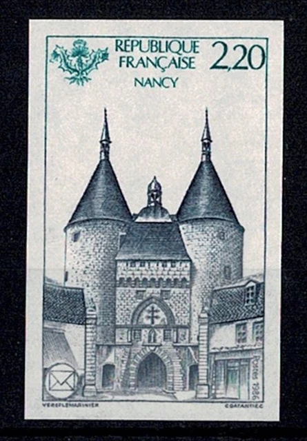 Frankreich Stamp Briefmarke Yvert 2419a " Nancy 2,20F Nicht Gezahnt " Neu Xx