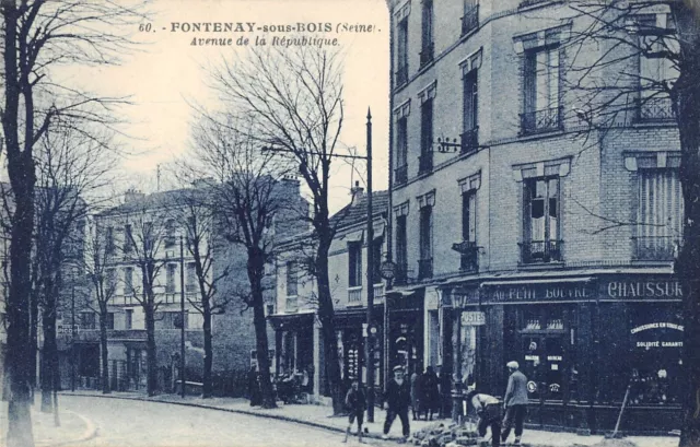 Cpa 94 Fontenay Sous Bois Avenue De La Republique