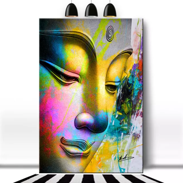 Buddha Abstraktes Bilder Leinwand Wandbilder Modern Kunst Deko Art XXL 3563A