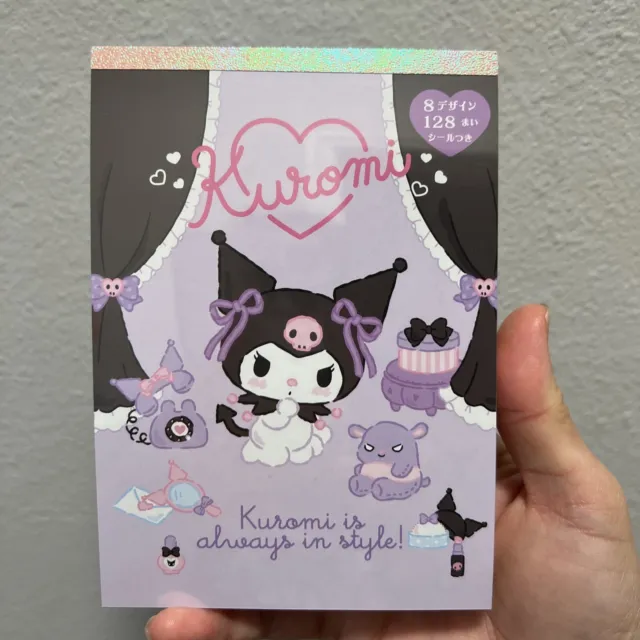 SANRIO Kuromi Purple  Memo Note Pad Stationary 8 Design Sheets Trinket Plush