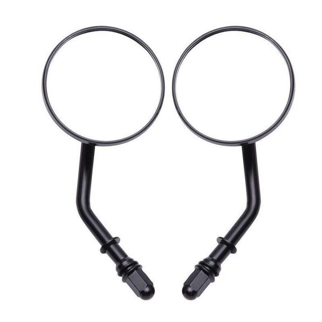 Black Round Motorcycle Rearview Side Mirrors For Harley Sportster Bobber Chopper