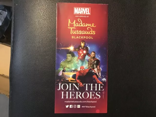 Rare 2019 Blackpool Madame Tussauds Advertising Mini Fold Out Leaflet Dr. Who 2