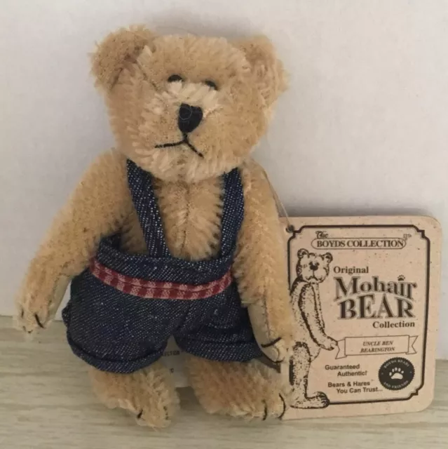 Boyds Bears Uncle Bear Bearington Mohair Bear Collection 5" NWT Jointed 590103