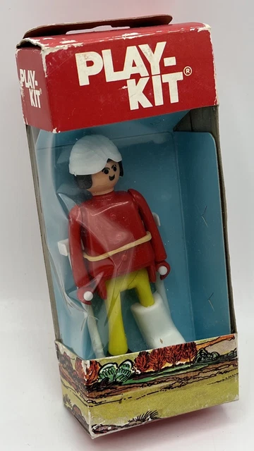 Figurine Vintage Skieur Jeux Olympiques 1976 - Cefa-Boys PLAY-KIT (Play Big) Années 70 - Occasion