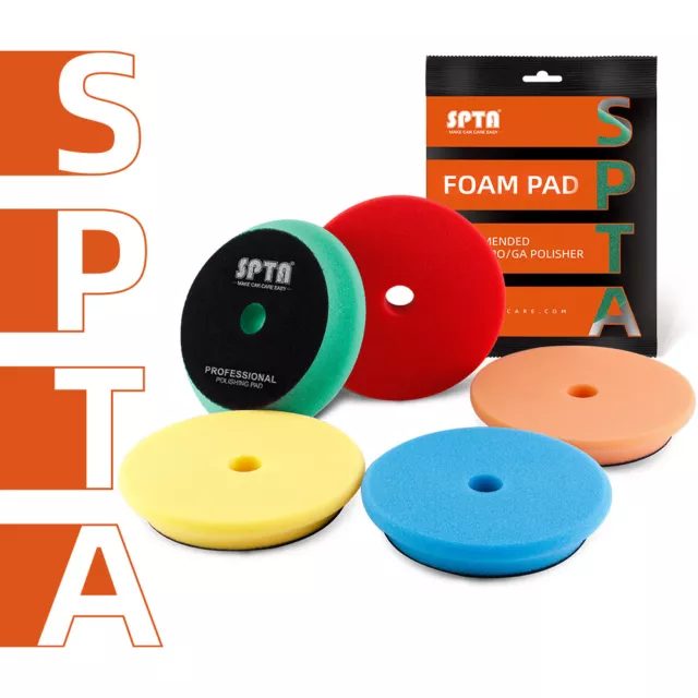 SPTA 5"(125mm)/6"(150mm) Polishing Buffing Foam Pads Kit For DA RO Polisher