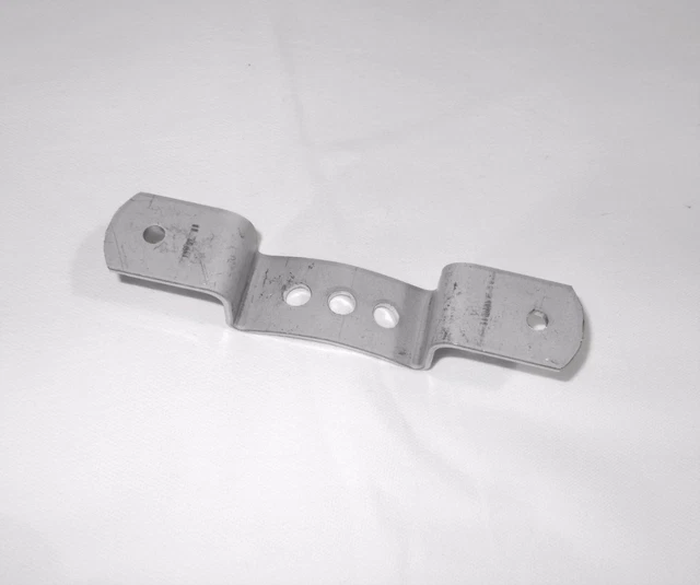 Lot De 2 Supports Plaque Immatriculation Courtes - Blanc Brillant, 46x11 Cm, Système Clip