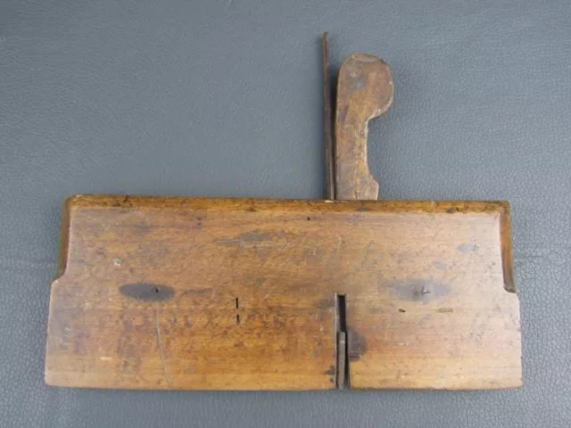 Wooden unusual short side rebate rabbet plane vintage old tool