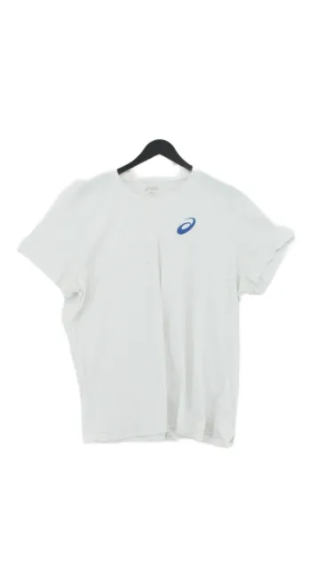 Asics Men's T-Shirt XXL White 100% Cotton Basic