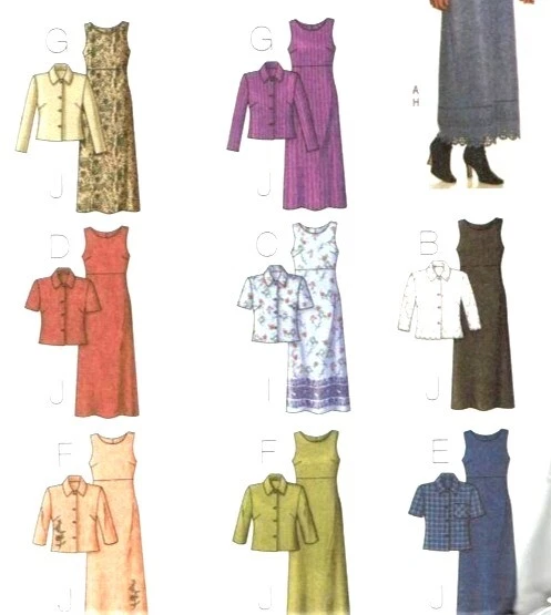 Butterick Sewing Pattern 3593 Misses Jacket Dress Size 20-24