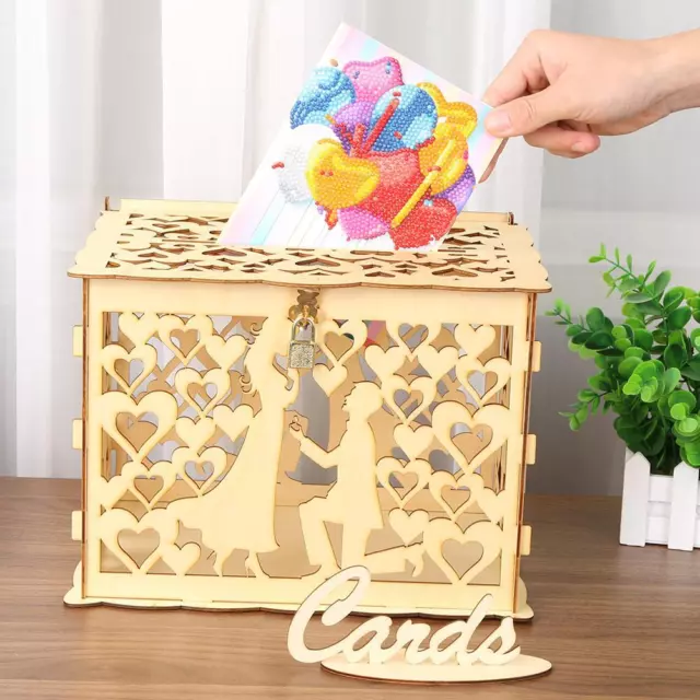 DIY Wooden Wedding Card Box Business Card Boxes Party Favor Decor (JM01373)