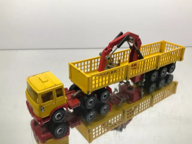 Siku 3415 Man 8156 F Crane Truck+Trailer -Yellow 1:55- Fair - V82