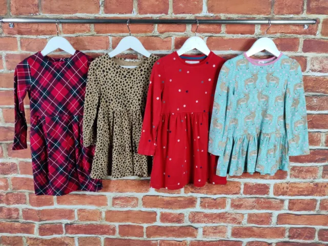 Girls Bundle Age 4-5 Years M&S H&M Mini Club Long Sleeve Dress Christmas 110Cm