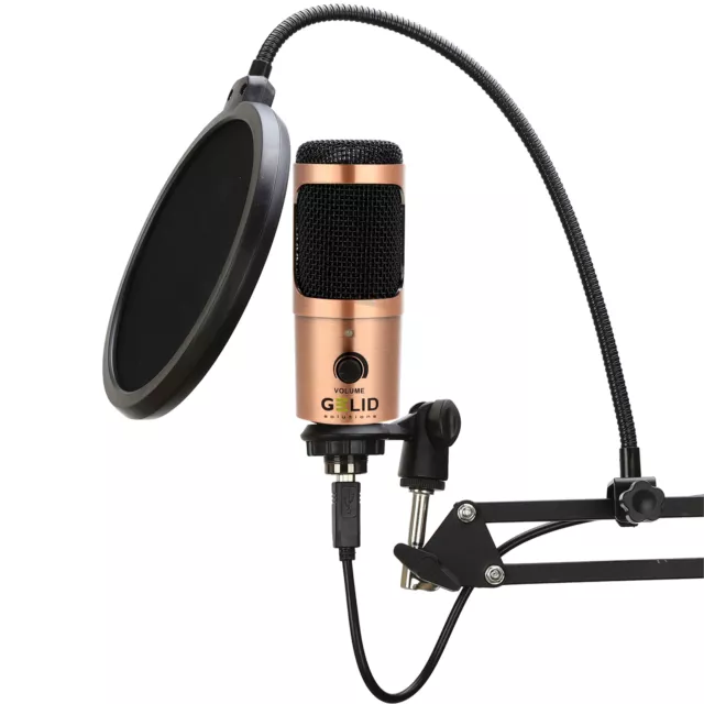 Mikrofon Kondensator USB Set Kondensatormikrofon Microphone Podcast Streaming