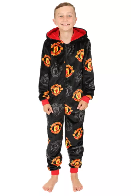 Manchester United Football Club Polaire Garçon Pyjama Enfants Tout en Un