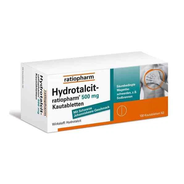 Hydrotalcit-ratiopharm 500mg Kautabletten 100 St Kautab