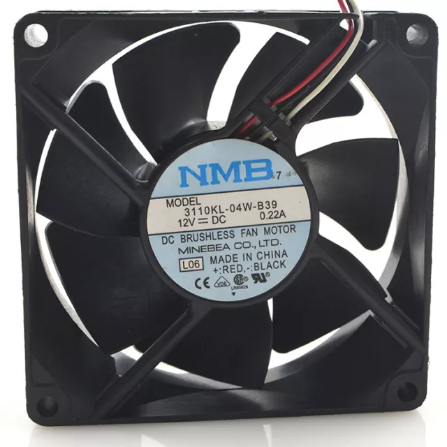 1pcs NMB 8025 8CM 3110KL-04W-B39 12V 0.22A 3-wire Chassis Cooling Fan