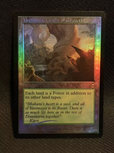 MTG - 1x Yavimaya, Cradle of Growth - Foil Retro Frame - Modern Horizons 2 NM