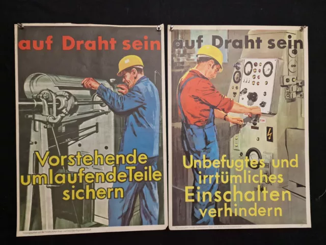10 alte DIN A2 Plakate der BG zum Thema Unfallverhütung ca 50 - 80er Jahre #25