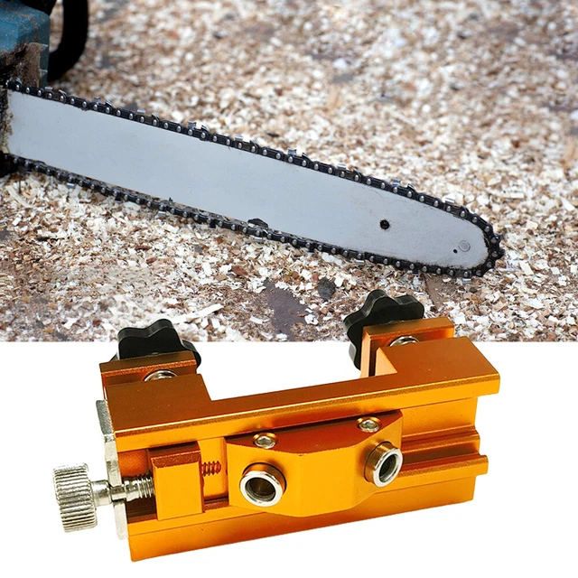 GOXAWEE Chainsaw Sharpener Kit 180W Power Angle Attachment 5 Speed Setting Chain
