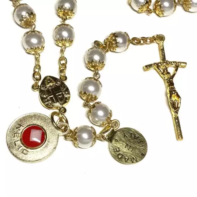 St.John Paul II Pope - Relic Rosary Ex-Indumentis - Canonization Saint JpII