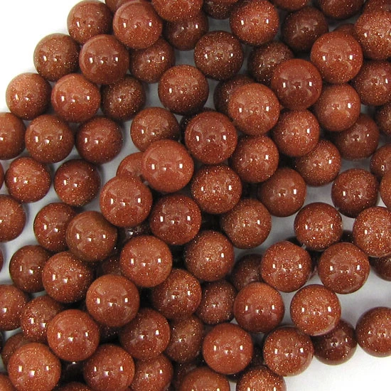 Goldstone Round Beads 15" Strand gold stone 2mm 3mm 4mm 6mm 8mm 10mm 12mm