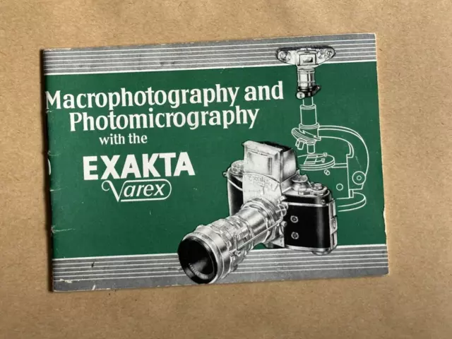 Exakta Varex, Macrophotography & Photomicrography Paper Booklet