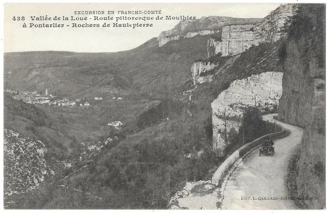 Vallée de la Loue 25 Route Mouthier à Pontarlier CPA non circulée animée ~1920
