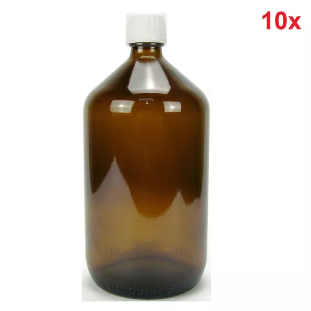 Sala Braunglasflasche DIN 28 mit Verschluss Originalitätsring 1 L 1000 ml