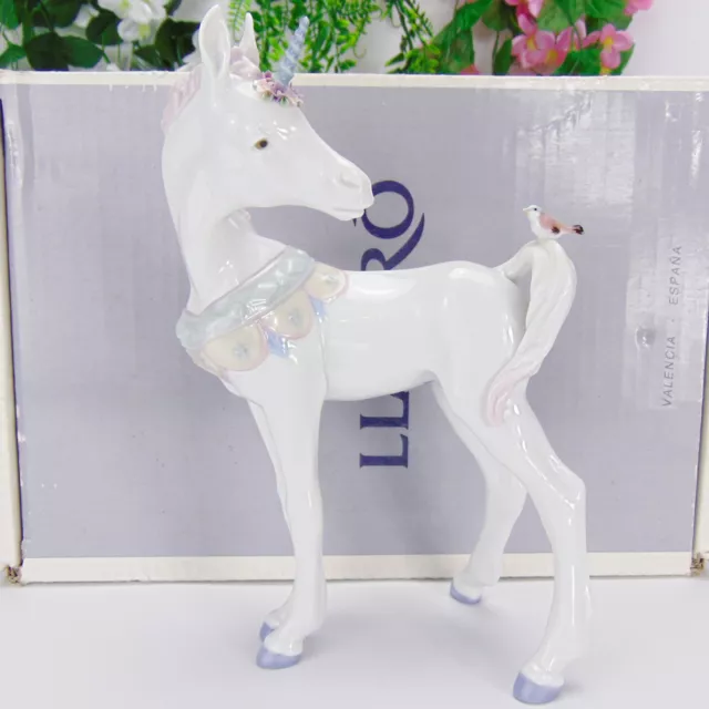 Boxed Lladro Figurine Unicorn and Friend 5993 Spanish Porcelain Figures