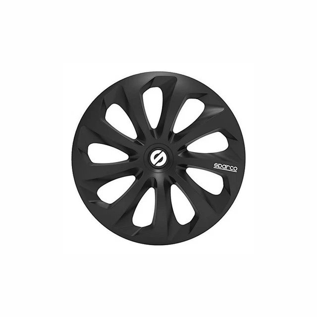 4x Copricerchi Copriruota Sparco Sicilia CS5 Nero 14 pollici 4 pezzi