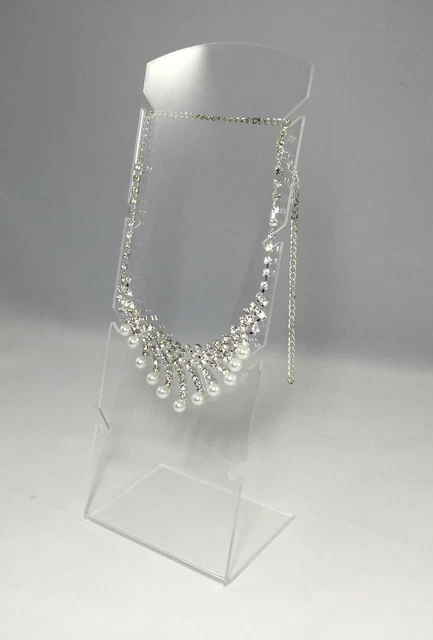 Clear Acrylic Plexiglass Necklace Jewelry Stand Countertop Display 11620-8B