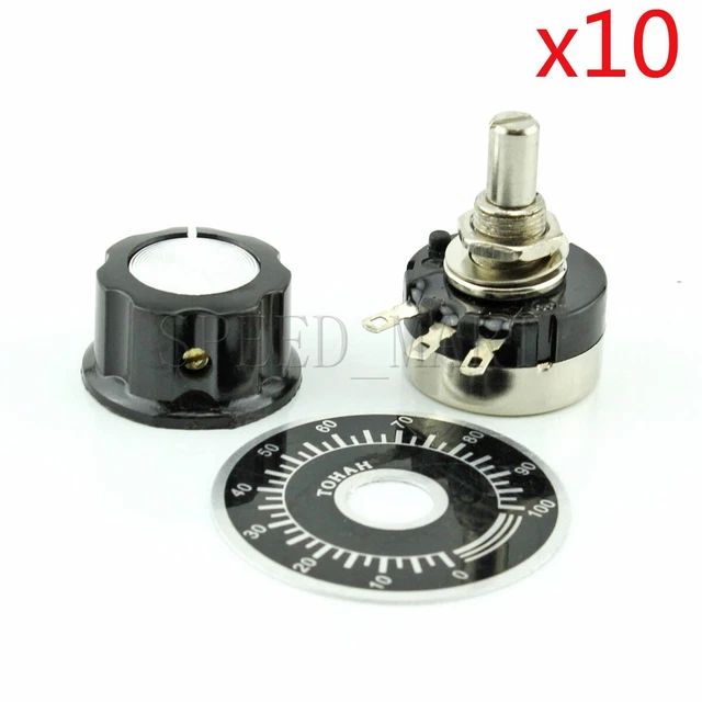 10set RV24YN 20S B30K B303 Single-turn Potentiometer and MF-A03 Bakelite Knob