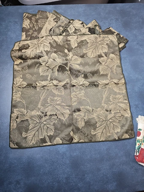 Servilletas de cena de Navidad 19x19 verdes Jacquard servilletas decoración navideña 8 piezas
