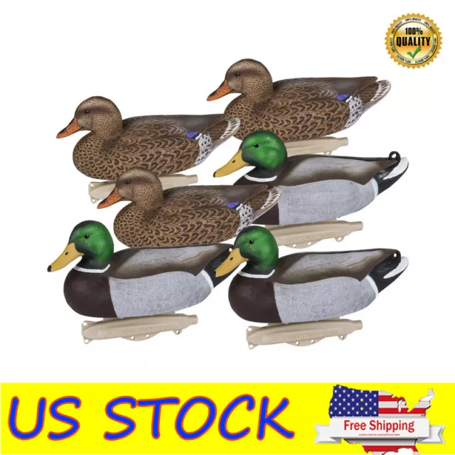 14'' Storm Front 2 Mallard Decoys Waterfowl Duck Pool Decor Floaters 6 Pack HOT