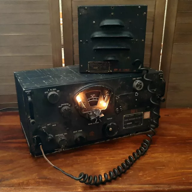 WWII US ARMY Signal Corps Aircraft Radio Receiver BC-348-Q w/ LS-3 ...